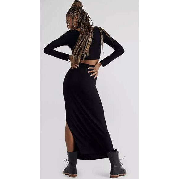 Free People FP Beach Black Shenanigans Skirt Set Size Size S - Picture 2 of 9